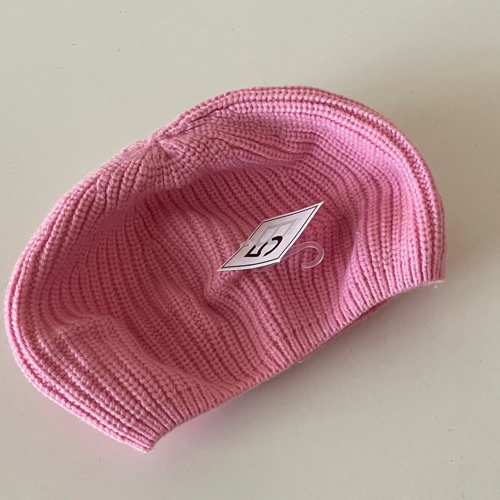 Knit Beret Knitted Pink